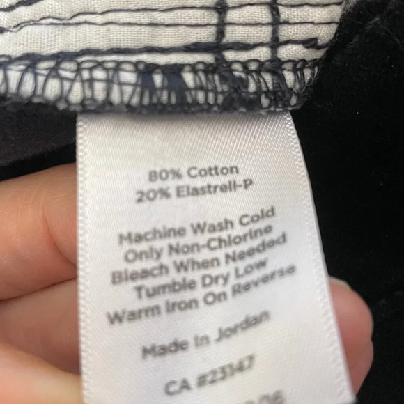 Talbots Flawless Five Pocket Petites Strght Leg Brushed Cotton Pants Navy Sz 12P - Picture 9 of 10